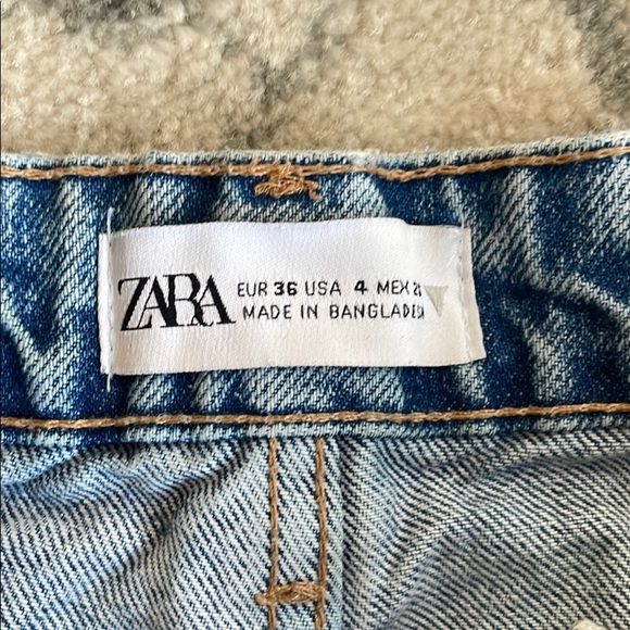 ZARA denim jean shorts size 4 - Picture 3 of 4